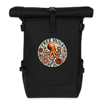 Kostenlose Umarmungen - Rolltop Rucksack - Schwarz - Vorne