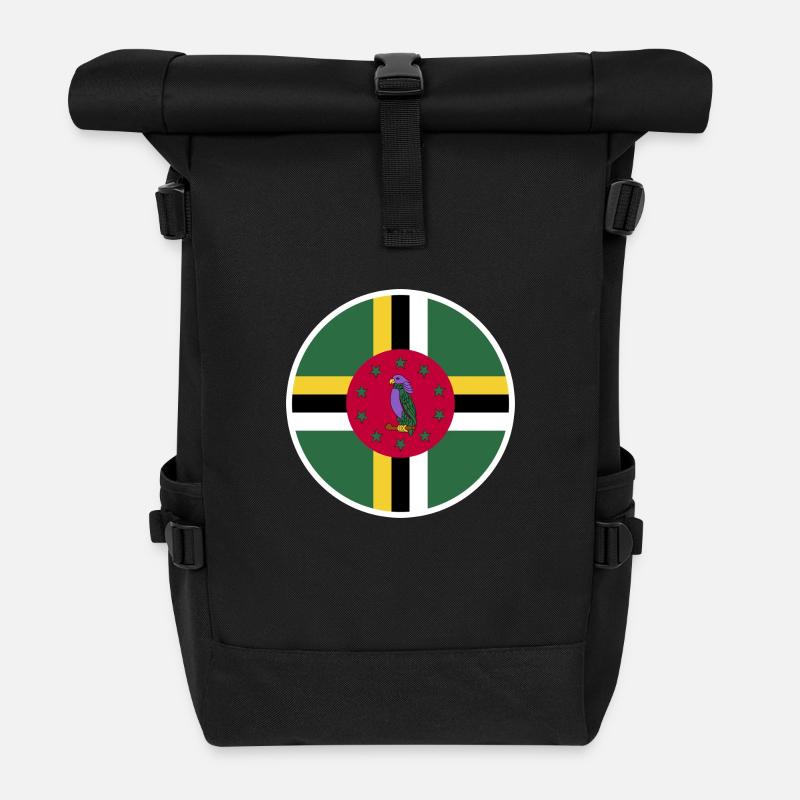 Drapeau dominicain de la Dominique - Sac à dos roll top - noir