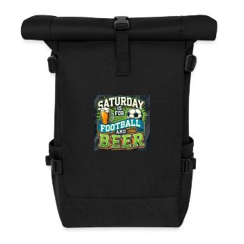 Football and Beer - Rolltop Rucksack - Schwarz - Vorne