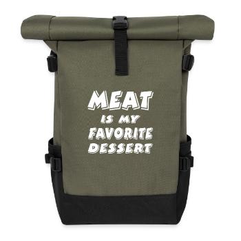 Viande - Sac à dos roll top - olive/noir - Devant
