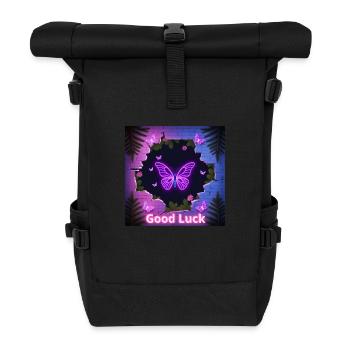 Viel Glück - Rolltop Rucksack - Schwarz - Vorne
