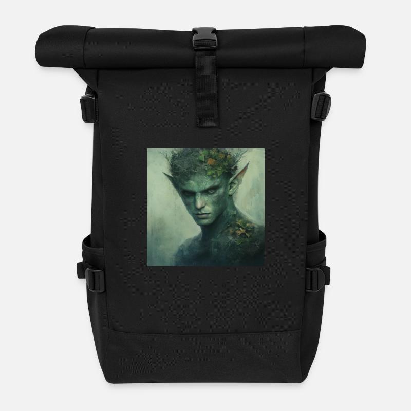 Elf - Roll Top Backpack - black