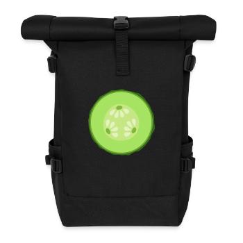 Gurken-Scheibe - Rolltop Rucksack - Schwarz - Vorne
