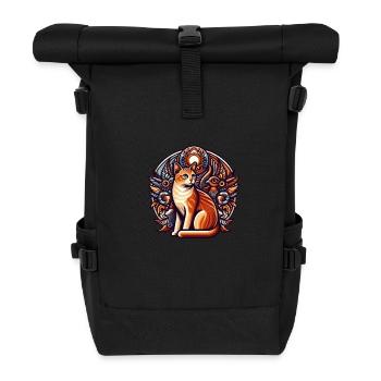 Domestic Cat Gifts - Roll Top Backpack - black - Front