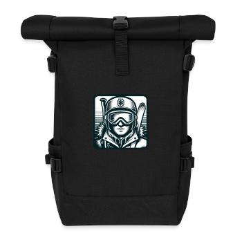 Ski Instructor Gifts - Roll Top Backpack - black - Front