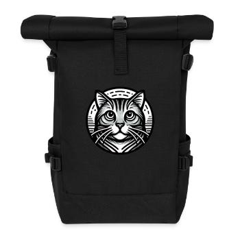 Domestic Cat Gifts - Roll Top Backpack - black - Front