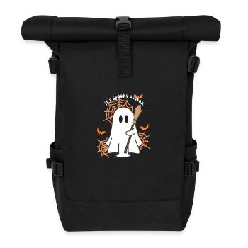 Spooky Season Ghost - Roll Top Backpack - black - Front