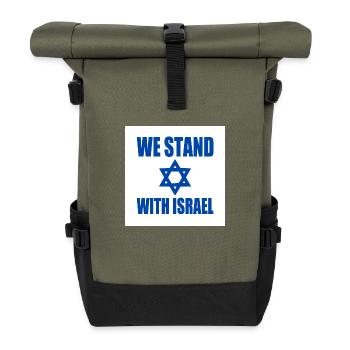 We stand with israel - Sac à dos roll top - olive/noir - Devant