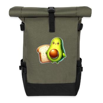 Avocado Toast - Roll Top Backpack - olive/black - Front