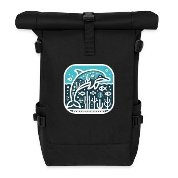 Walfisch - Rolltop Rucksack - Schwarz - Vorne