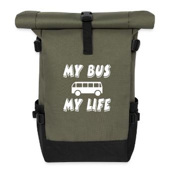 Bus - Rolltop Rucksack - Olive/Schwarz - Vorne