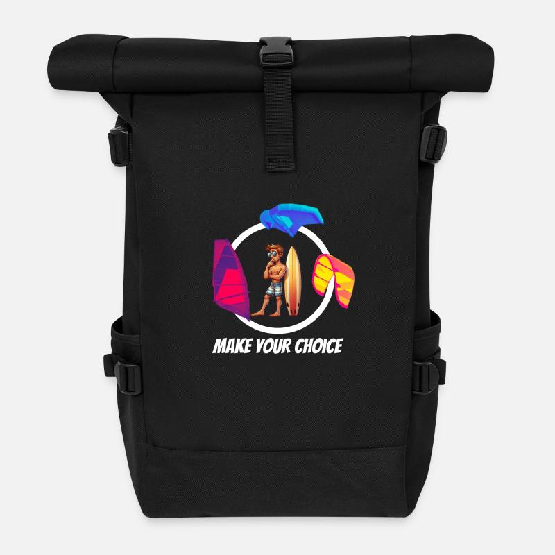 Make your choice wind kite wing transparent - Sac à dos roll top - noir