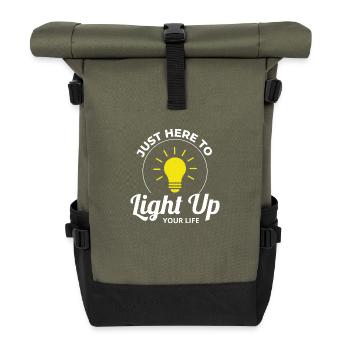 Elektriker Humor Elektrotechniker Ingenieur - Rolltop Rucksack - Olive/Schwarz - Vorne