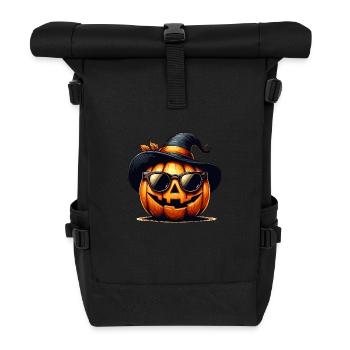 Kürbis Halloween Spaß - Rolltop Rucksack - Schwarz - Vorne