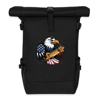 Fliegenfischen in den USA - Rolltop Rucksack - Schwarz - Vorne