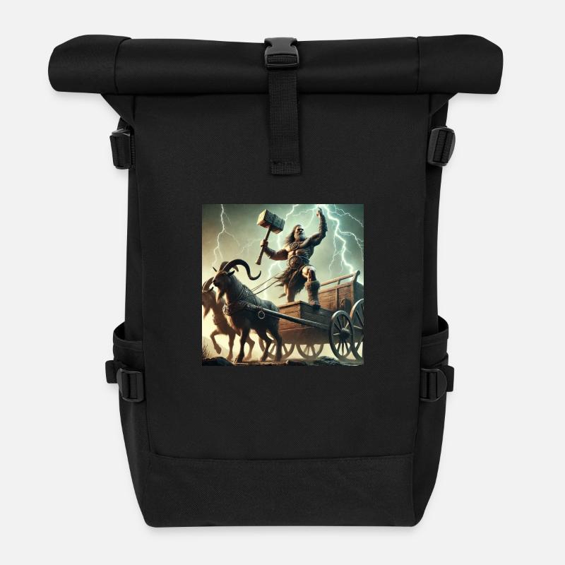 Thor, viking et dieu germanique - Sac à dos roll top - noir