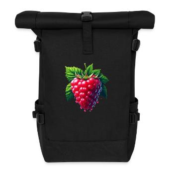 Framboise feuillu coulante - Sac à dos roll top - noir - Devant