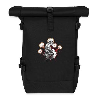 Monkey Mayhem - Roll Top Backpack - black - Front