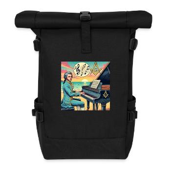 Mozart was a Freemason - Roll Top Backpack - black - Front