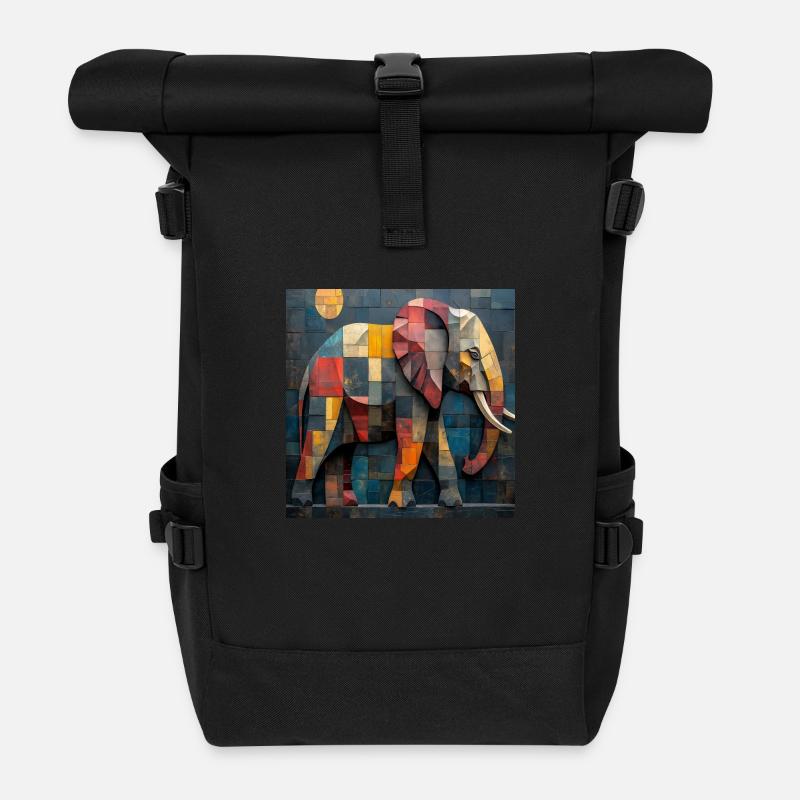 Elefant - Rolltop Rucksack - Schwarz