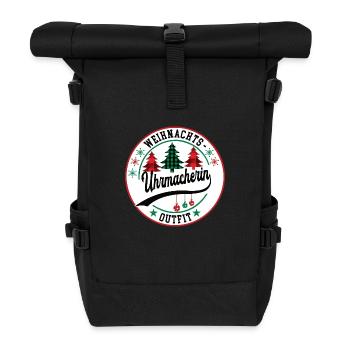 Uhrmacherin Weihnachten Uhrmacher Juwelier - Rolltop Rucksack - Schwarz - Vorne