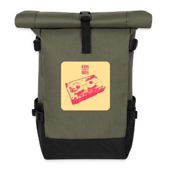 Kids from the 90s - THE GOLD ONE - Rolltop Rucksack - Olive/Schwarz - Vorne