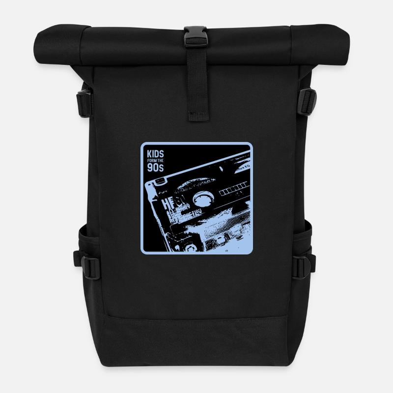 Kids from the 90s - black blue close-up - Rolltop Rucksack - Schwarz