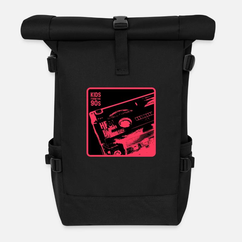 Kids from the 90s - red MC close-up - Rolltop Rucksack - Schwarz
