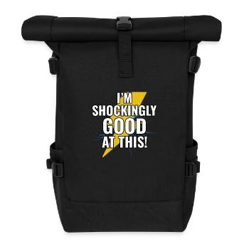 Elektriker Humor Elektrotechniker Ingenieur - Rolltop Rucksack - Schwarz - Vorne