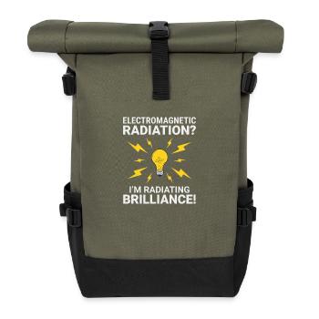 Elektriker Humor Elektrotechniker Ingenieur - Rolltop Rucksack - Olive/Schwarz - Vorne