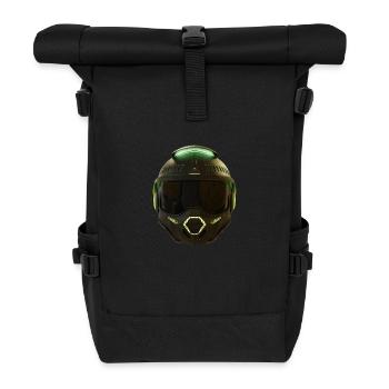 Casque futuriste élégant - Sac à dos roll top - noir - Devant