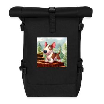Bull Terrier 2 - Roll Top Backpack - black - Front