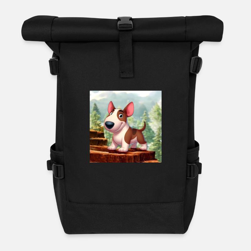 bull terrier 2 - Sac à dos roll top - noir