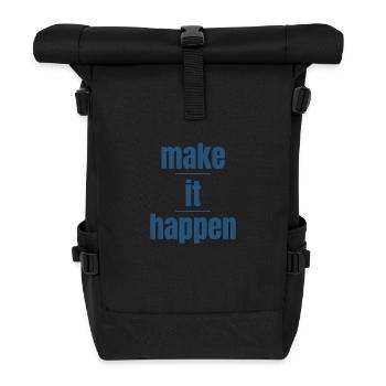 Machen Sie es möglich - Rolltop Rucksack - Schwarz - Vorne