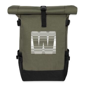 INITIAL W - Roll Top Backpack - olive/black - Front