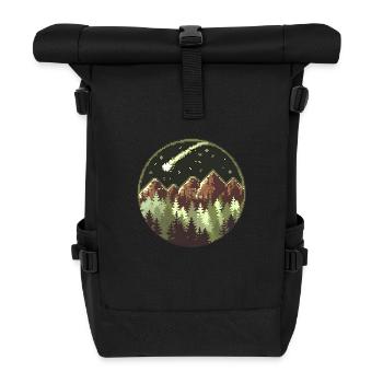 Pixel Forest - Roll Top Backpack - black - Front
