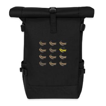 Bananen Stil - Stay Fresh - Rolltop Rucksack - Schwarz - Vorne