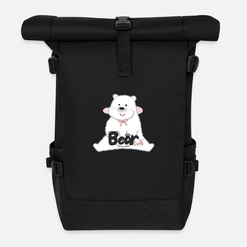 Bear - Rolltop Rucksack - Schwarz