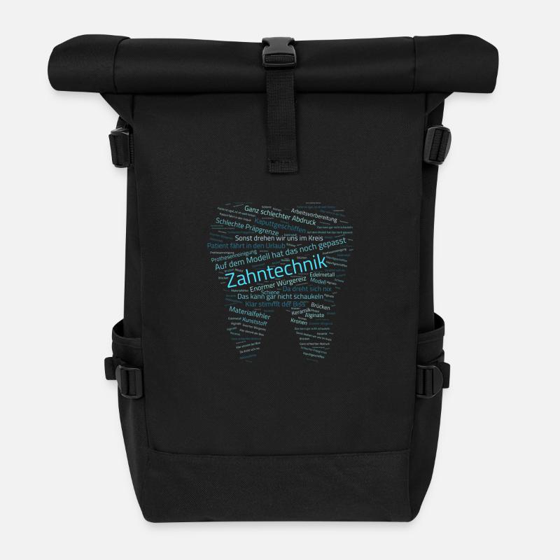 Zahntechnik Bullshit - Rolltop Rucksack - Schwarz