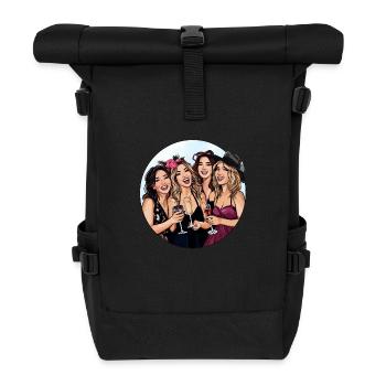 Les copines célèbrent la vie ensemble - Sac à dos roll top - noir - Devant
