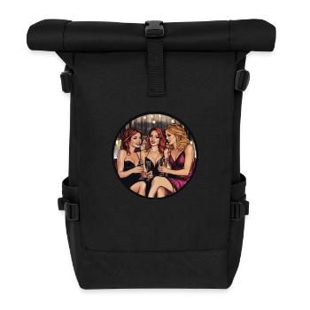 Ein glanzvoller Abend mit Freundinnen - Rolltop Rucksack - Schwarz - Vorne