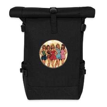 Starke Freundschaft und stilvolle Auftritte - Rolltop Rucksack - Schwarz - Vorne