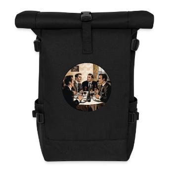Stilvoller Abend unter Freunden - Rolltop Rucksack - Schwarz - Vorne
