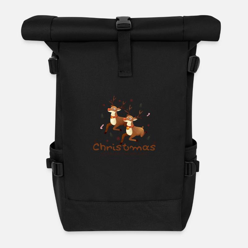 Reindeer - Rolltop Rucksack - Schwarz