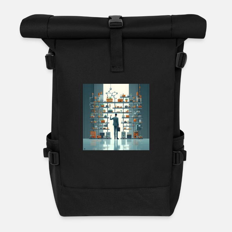 drachenqodeLIE - Rolltop Rucksack - Schwarz