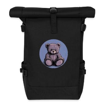 Vintage Teddy: Cuddly nostalgia! - Roll Top Backpack - black - Front