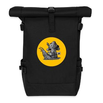 schnecke - Rolltop Rucksack - Schwarz - Vorne