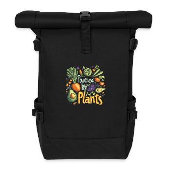 Powered by Plants - Roll Top Backpack - black - Front