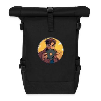 Retro Vibes : Musique et nostalgie ! - Sac à dos roll top - noir - Devant