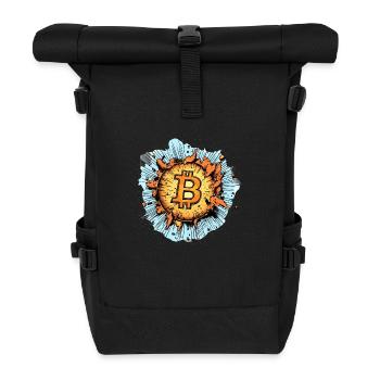 Bitcoin Boom: Die explosive Kraft der Krypto! - Rolltop Rucksack - Schwarz - Vorne